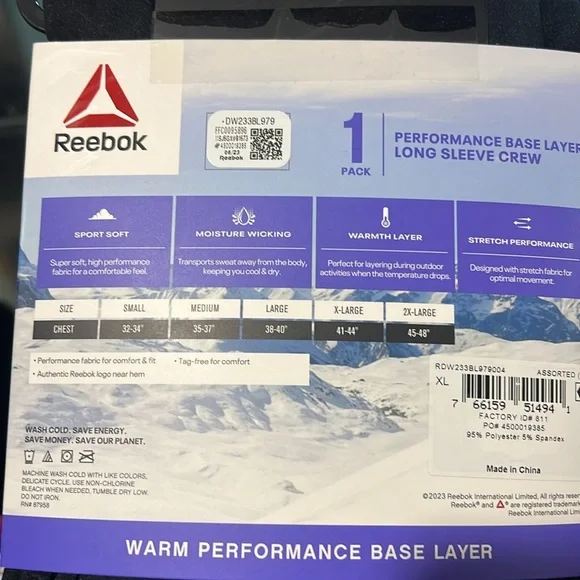 Reebok Women's Base Layer Long Sleeve Top - Picture 8 of 8